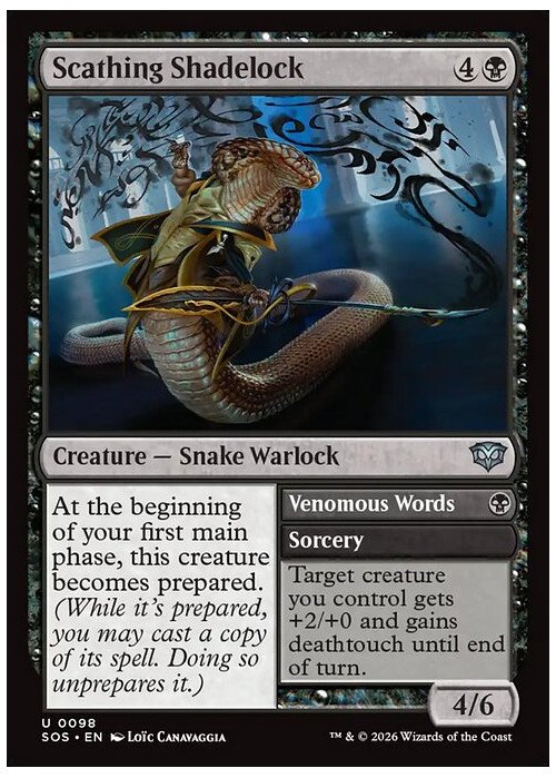Scathing Shadelock // Venomous Words