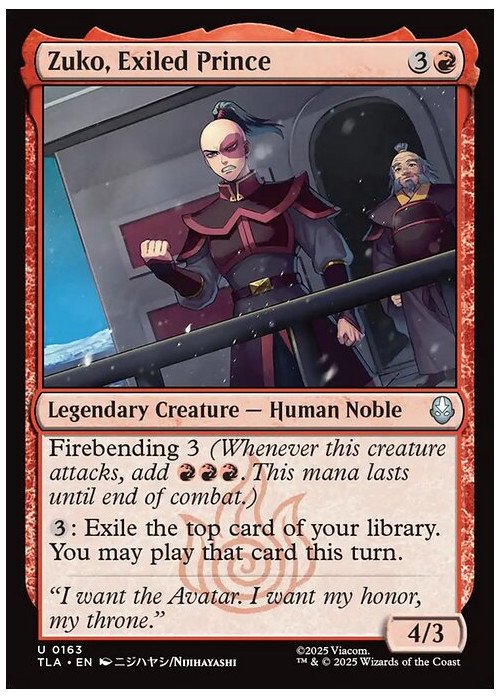 Zuko, Exiled Prince