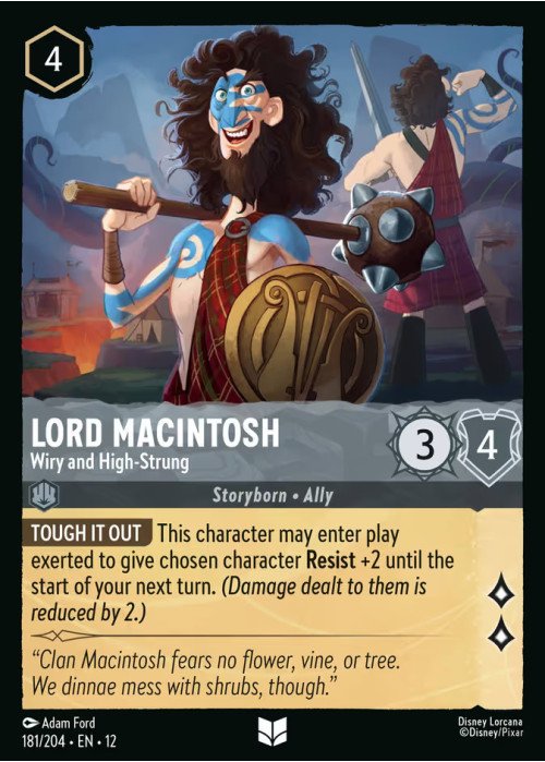 Lord Macintosh — Wiry and High-Strung